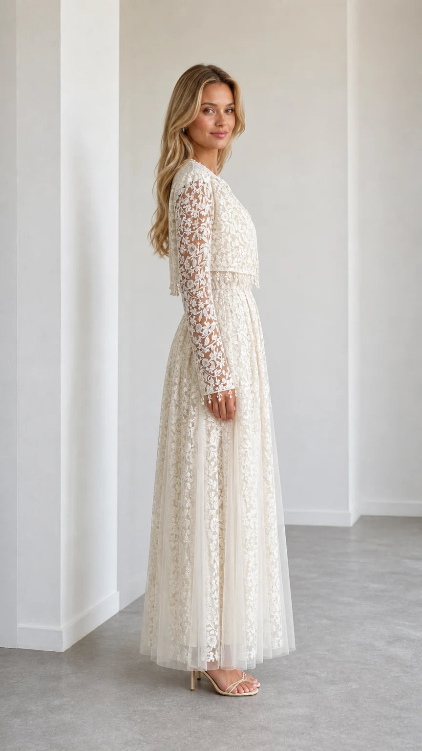 Aurora Lace Bolero Dress Set