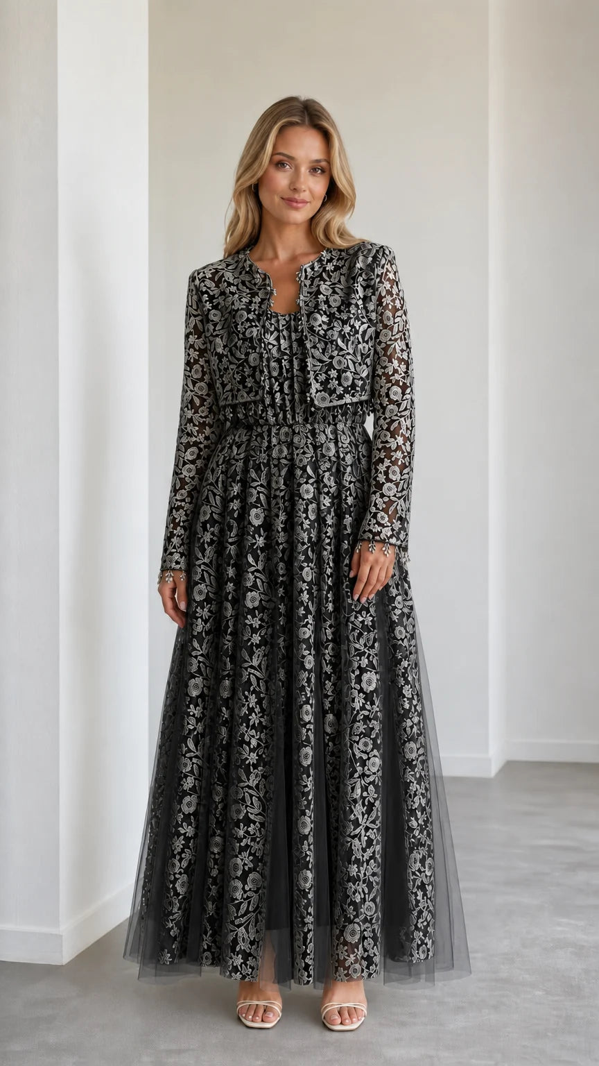 Aurora Lace Bolero Dress Set