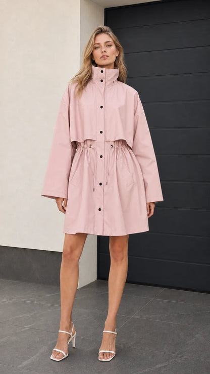 Amber Drawstring Trench Jacket
