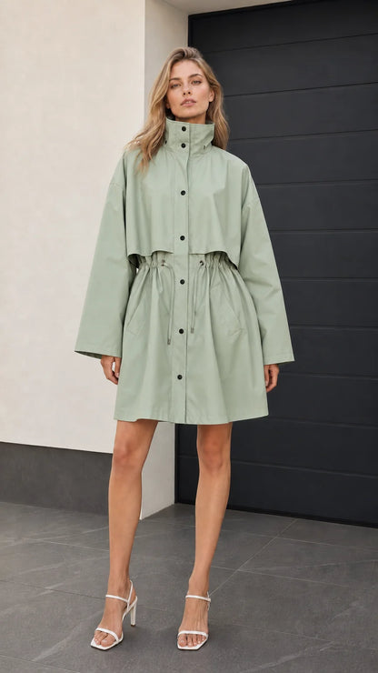Amber Drawstring Trench Jacket