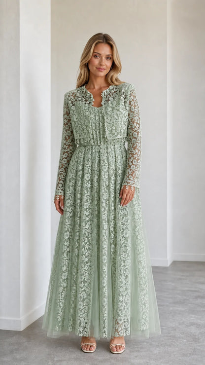 Aurora Lace Bolero Dress Set