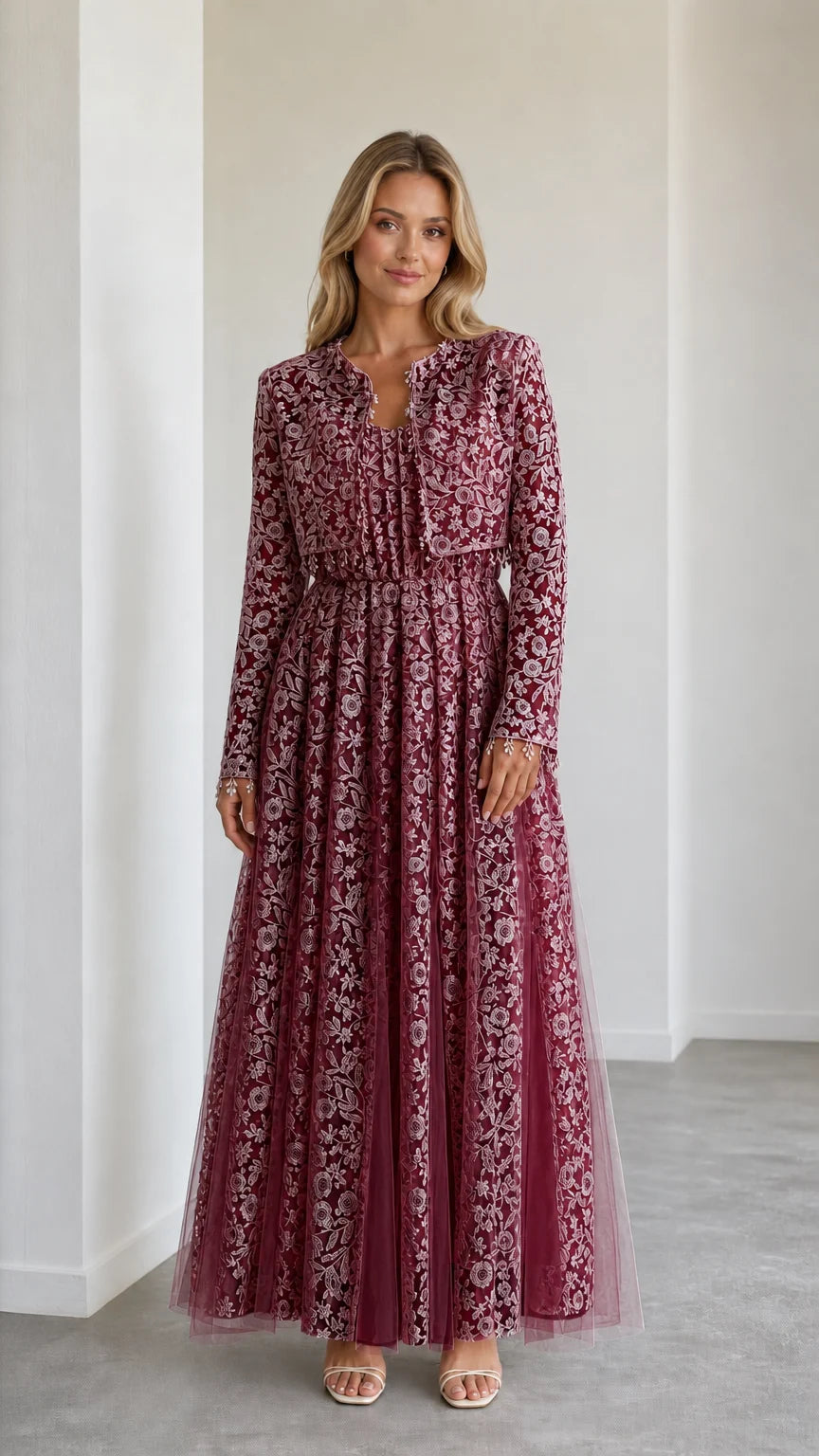Aurora Lace Bolero Dress Set