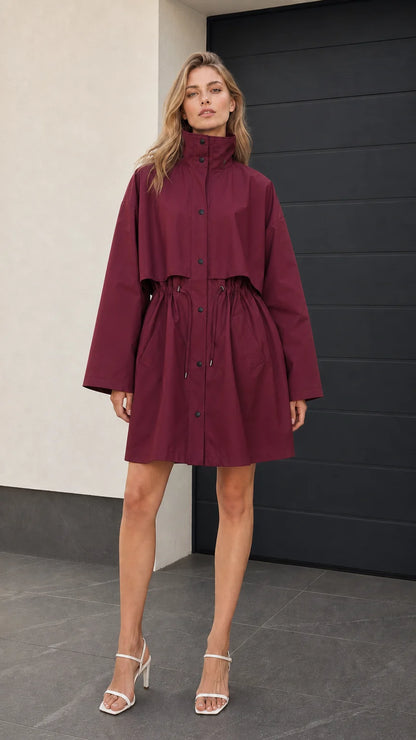Amber Drawstring Trench Jacket