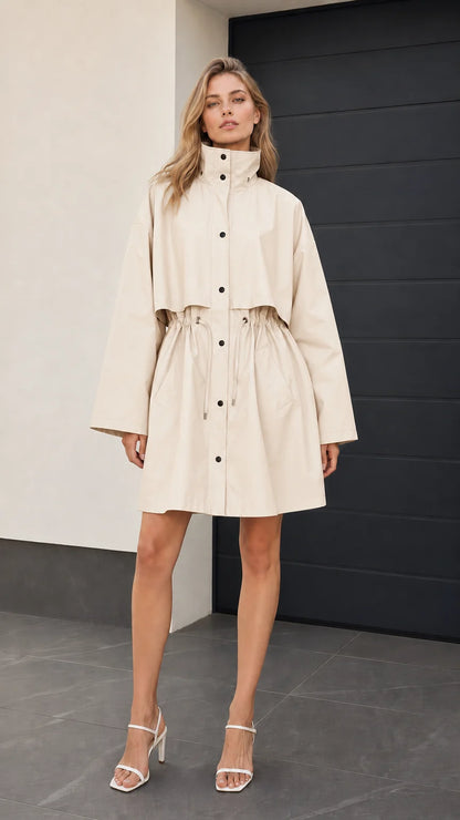 Amber Drawstring Trench Jacket