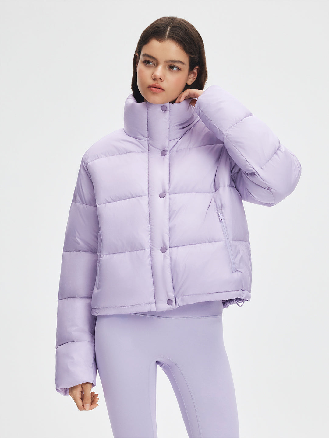Stand Collar Cropped Puffer