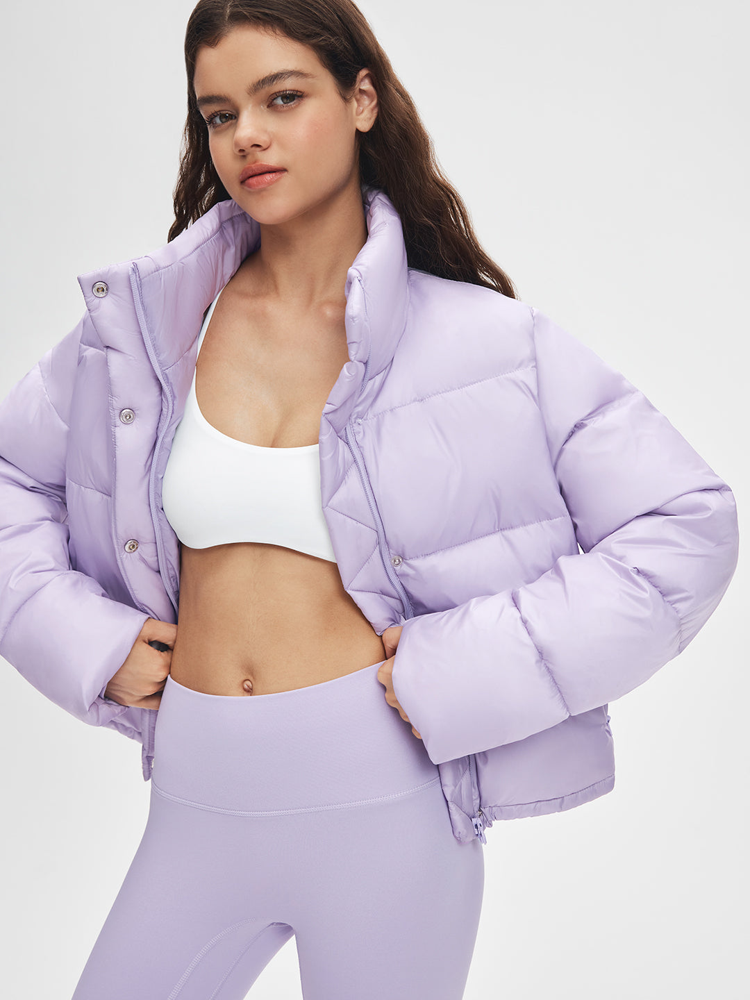 Stand Collar Cropped Puffer