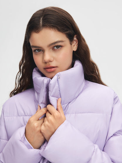 Stand Collar Cropped Puffer