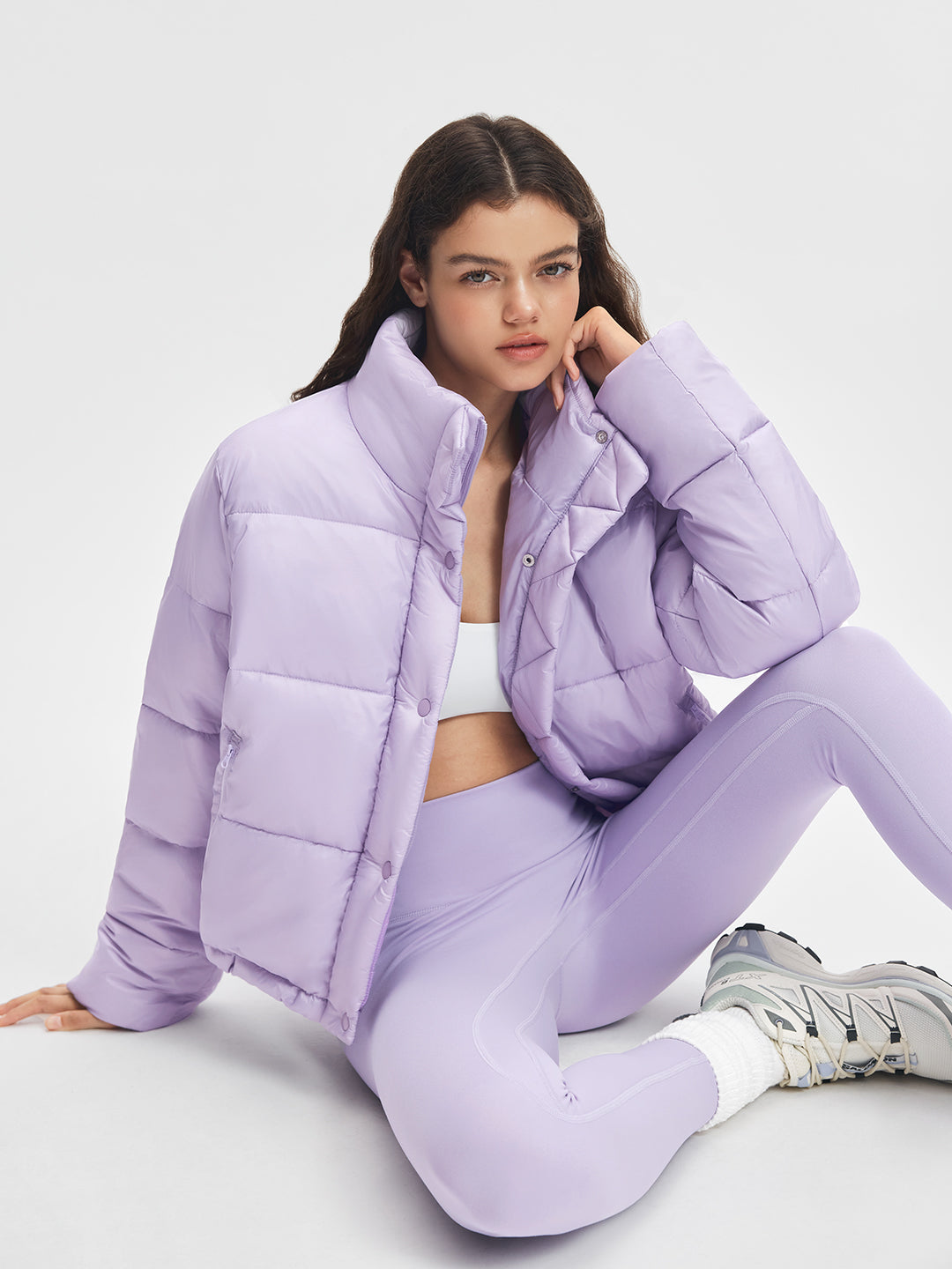 Stand Collar Cropped Puffer