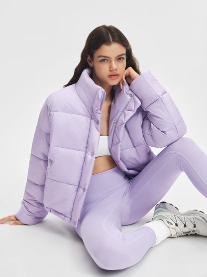 Stand Collar Cropped Puffer