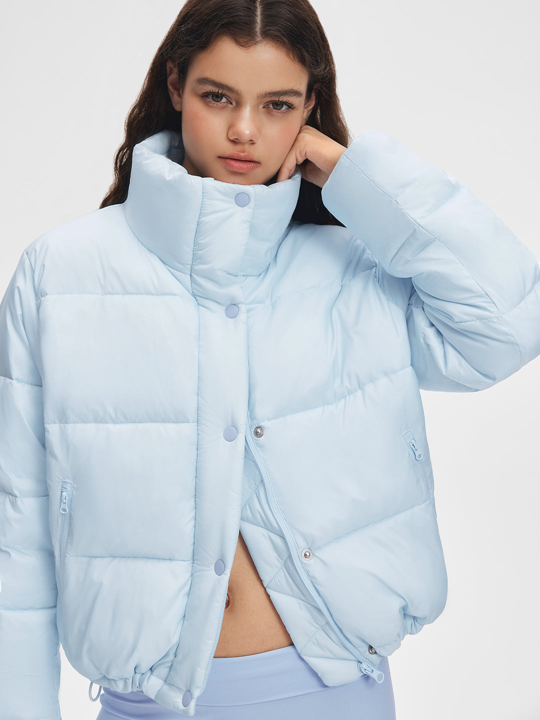 Stand Collar Cropped Puffer