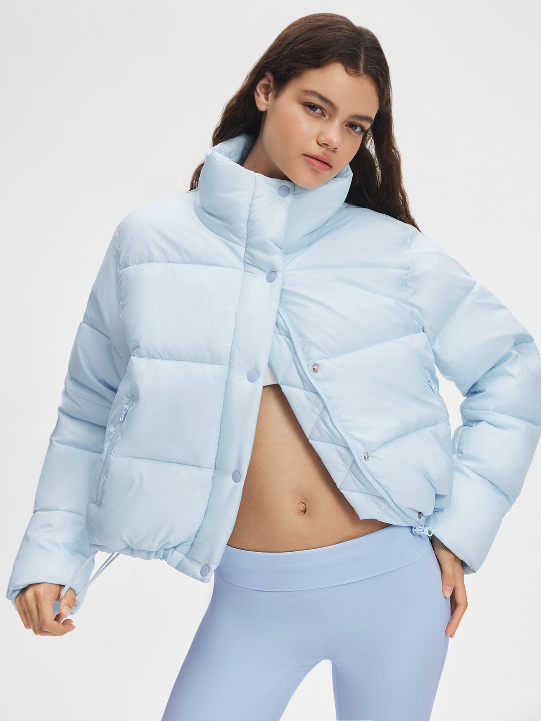 Stand Collar Cropped Puffer
