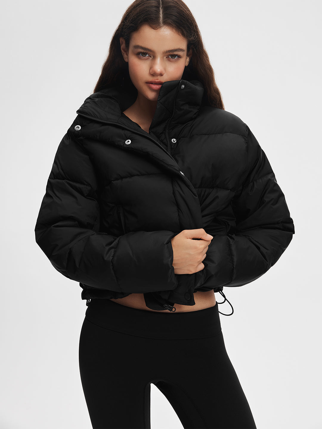 Stand Collar Cropped Puffer