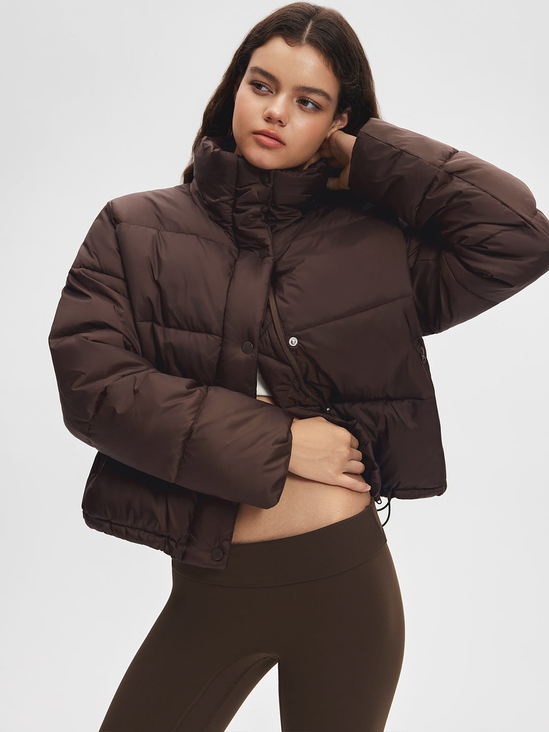 Stand Collar Cropped Puffer