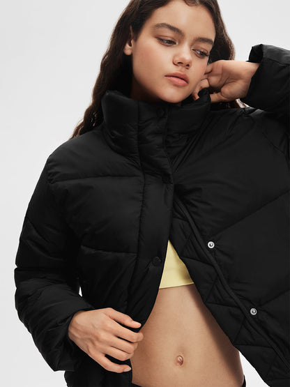 Stand Collar Cropped Puffer