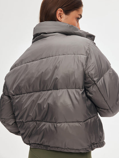 Stand Collar Cropped Puffer