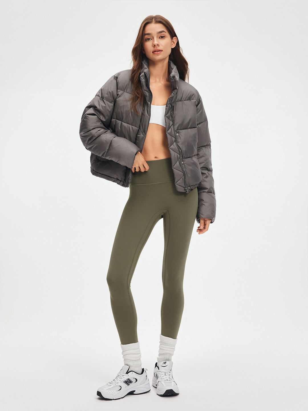 Stand Collar Cropped Puffer
