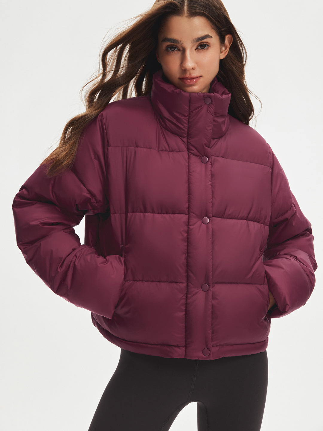 Stand Collar Cropped Puffer