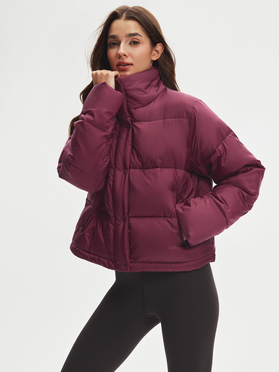 Stand Collar Cropped Puffer