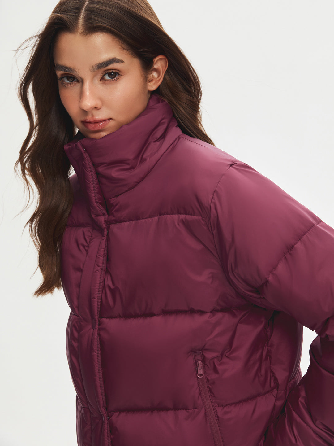 Stand Collar Cropped Puffer