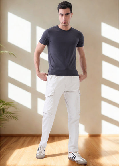 Arch Solid Half Sleeve T-Shirt: Charcoal
