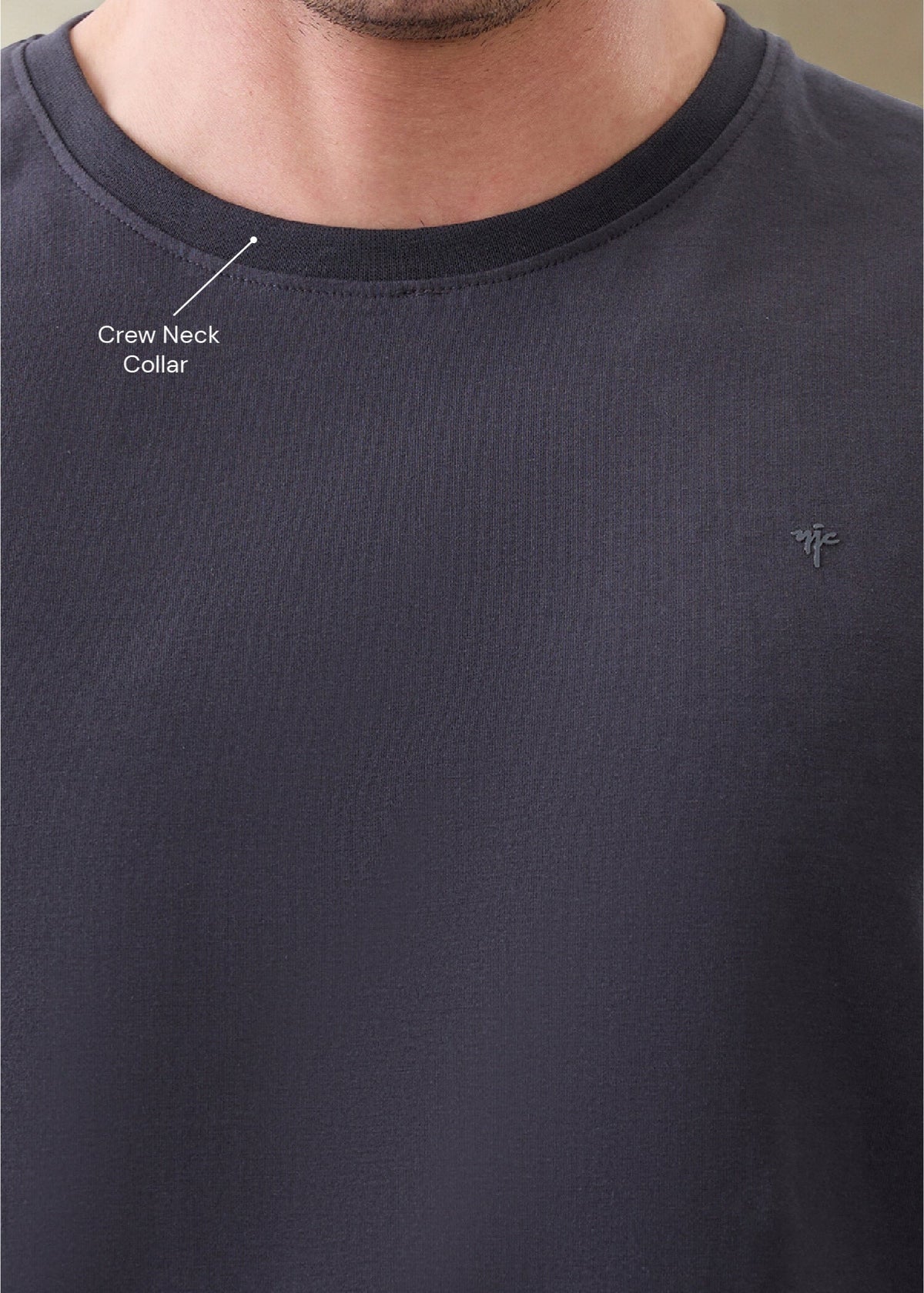 Arch Solid Half Sleeve T-Shirt: Charcoal