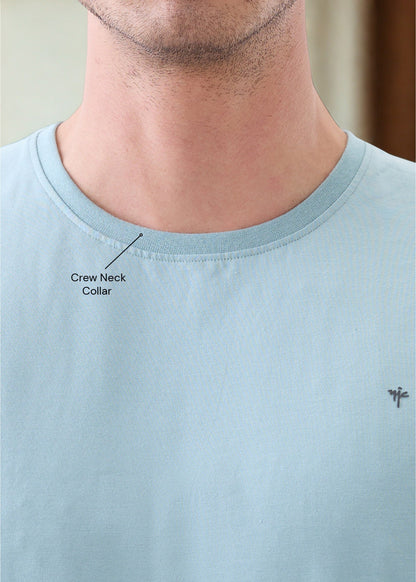 Essential Half Sleeve T-Shirt - Coral Blue