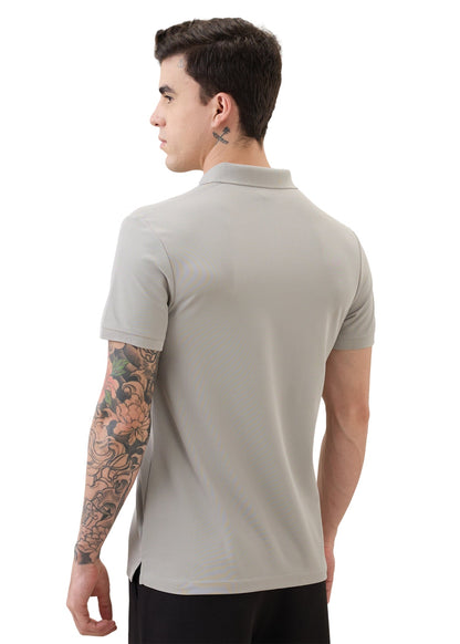 Cherry Half Sleeve Polo: L.Grey