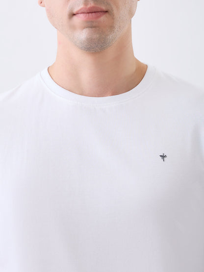 Arch Solid Half Sleeve T-Shirt: White