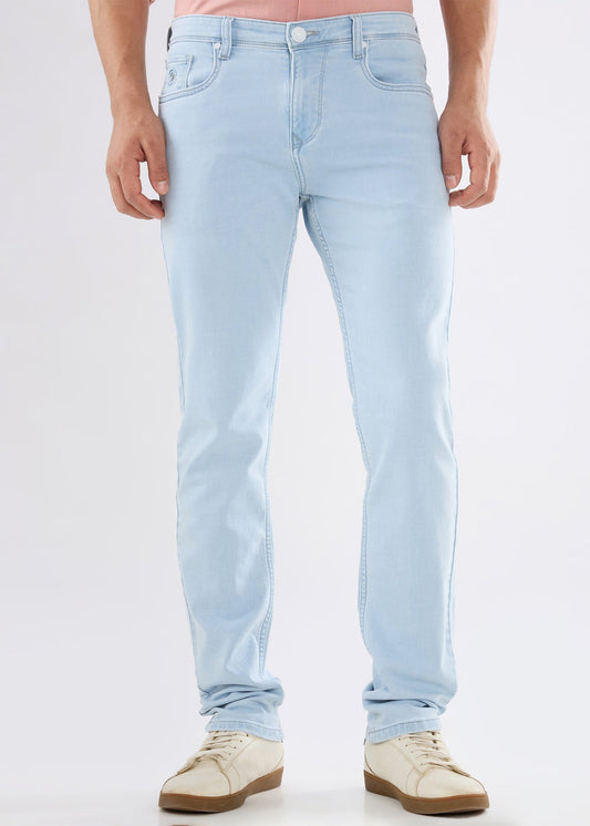 Light Blue Regular-Fit Denim Jeans
