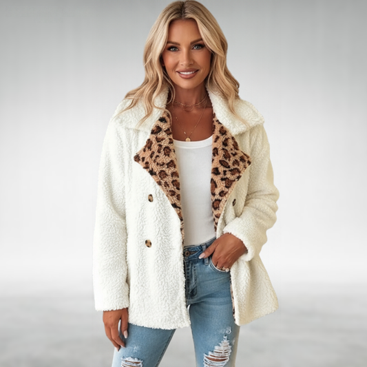 Lori Cozy Leopard Teddy Coat