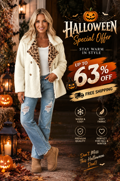 Lori Cozy Leopard Teddy Coat